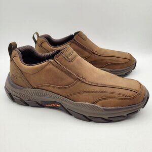 Skechers Lowry Men 8.5 Shoes Slip On Relaxed Fit Casual Sneakers Desert Brown